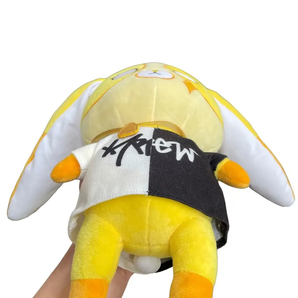 Krew District Gold Teddy Plush Yellow Stuffed Toy Crown with Shirt & Necklace